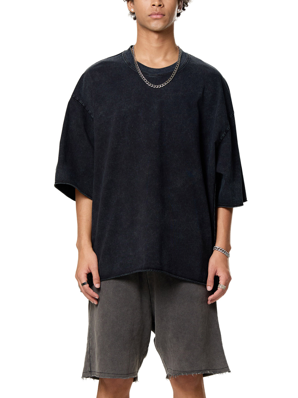 Snow Washed Raw Edge Boxy T-Shirt – Vintage Streetwear | Tapstitch-3
